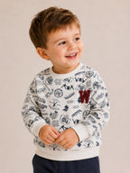 Boys 2Pc Print Sweatshirt Set