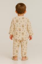 Baby Boys "Bear Print" Muslin Cotton Pyjama Set