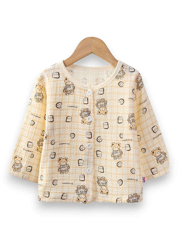 Baby Boys "Bear Print" Muslin Cotton Pyjama Set