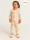 Baby Girls Printed Muslin Cotton Pyjama Set “ Pink Bear Printed