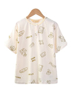 Boys 100% Cotton Muslin Pyjama Set With Geometric Print