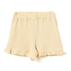 Girls 2 Pc Set Sunshine Waffle-Knit Ruffle Collar & Shorts Set