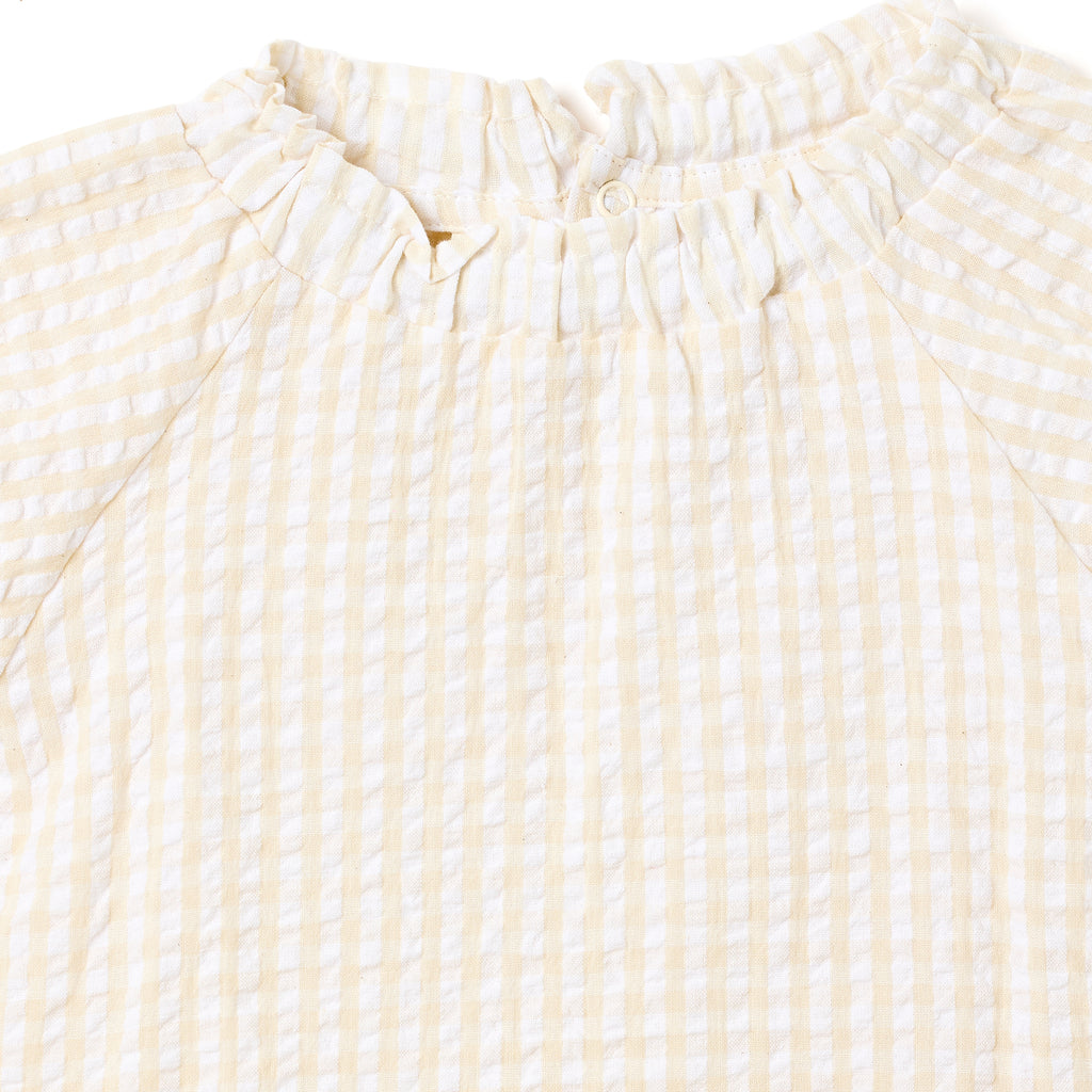 Girls 2 Pc Set Waffle-Knit Ruffle-Trim Top & Shorts Set