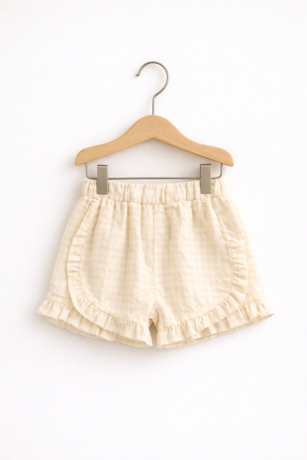 Girls 2 Pc Set Waffle-Knit Ruffle-Trim Top & Shorts Set