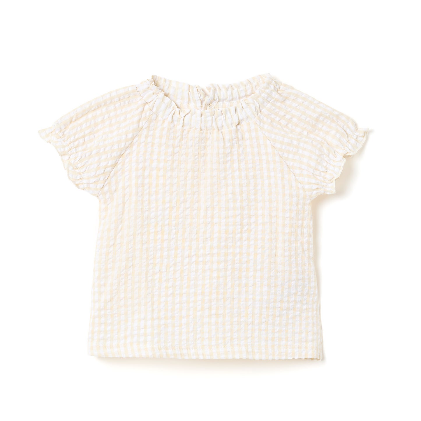 Girls 2 Pc Set Waffle-Knit Ruffle-Trim Top & Shorts Set