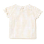 Girls 2 Pc Set Waffle-Knit Ruffle-Trim Top & Shorts Set