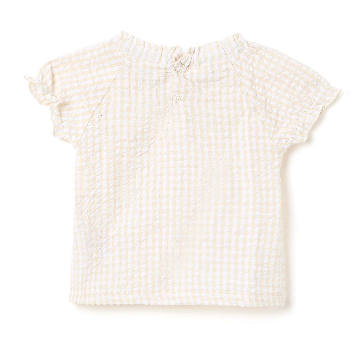 Girls 2 Pc Set Waffle-Knit Ruffle-Trim Top & Shorts Set