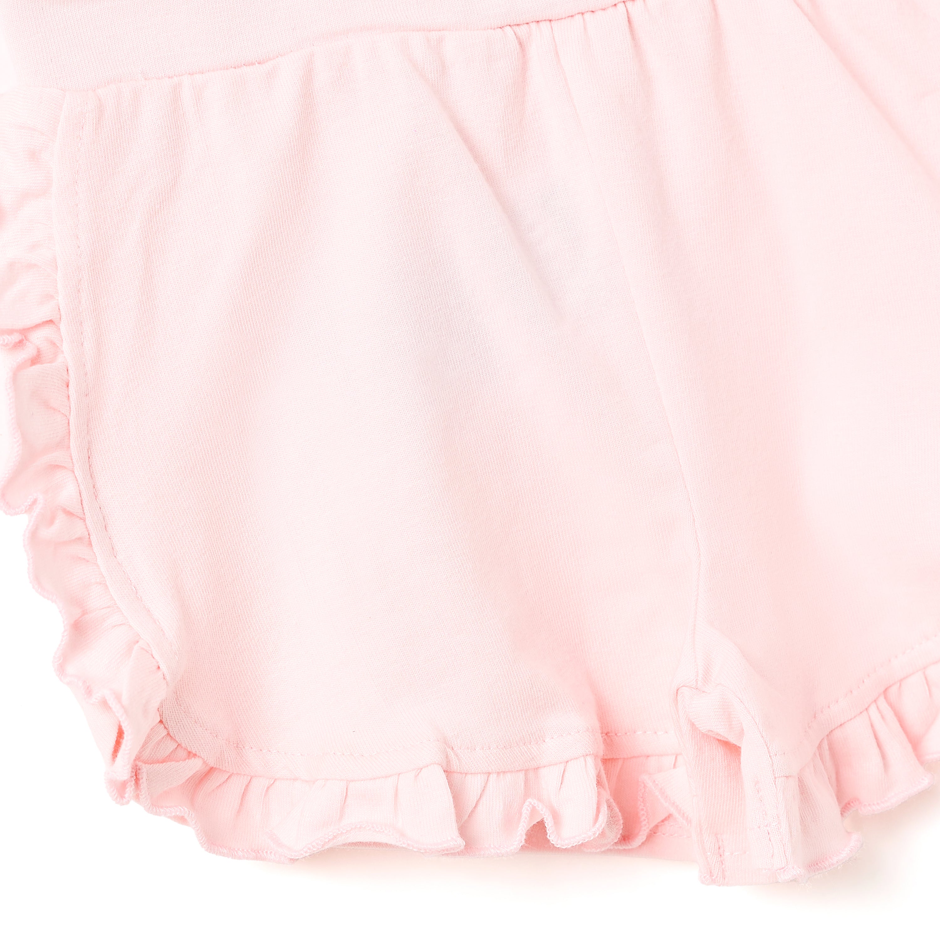 Girls 2 Pc Set Sunny Meadow Waffle-Knit Ruffle Top & Shorts Set