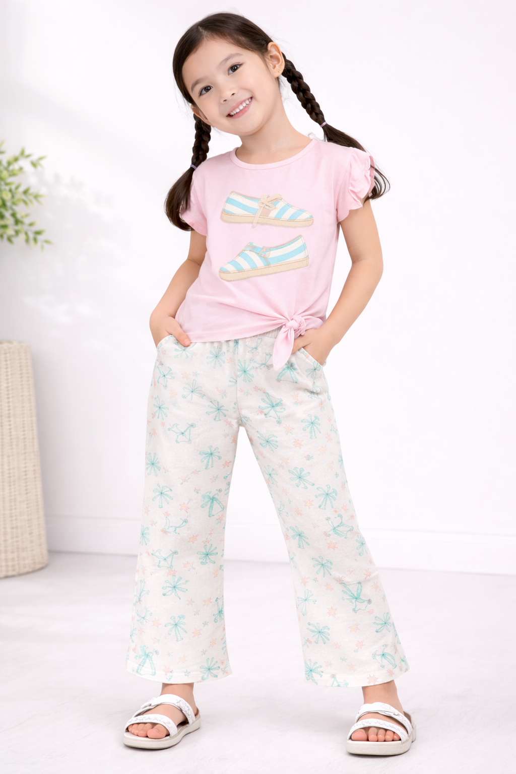 Girls 2Pc Print T Shirt