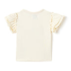 Girls 2 Pc Set ?Flamingo F?Te? Ruffle-Sleeve Tee & Bow-Trim Shorts Set