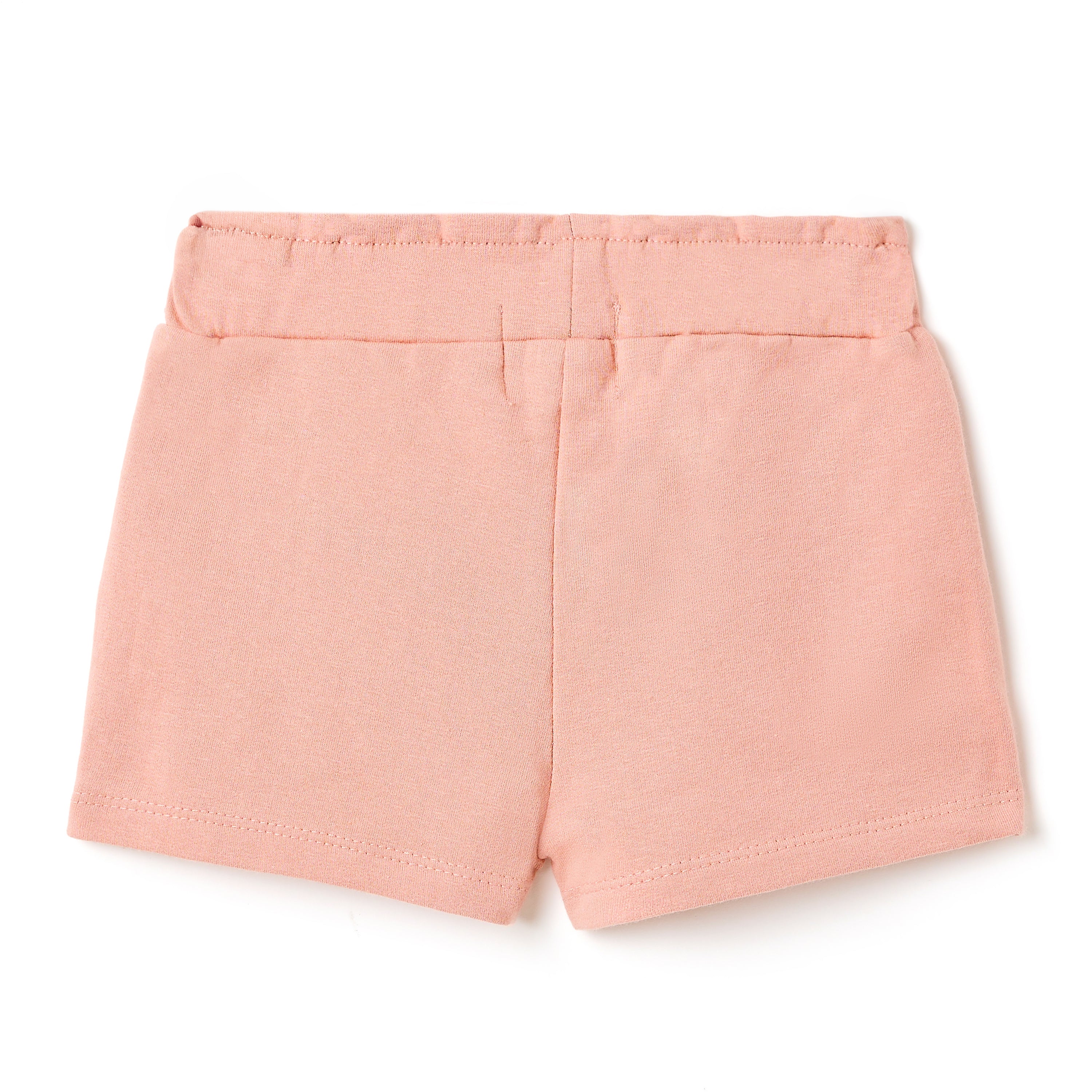 Girls 2 Pc Set ?Flamingo F?Te? Ruffle-Sleeve Tee & Bow-Trim Shorts Set