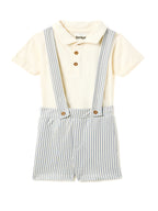Boys Striped Polo Set