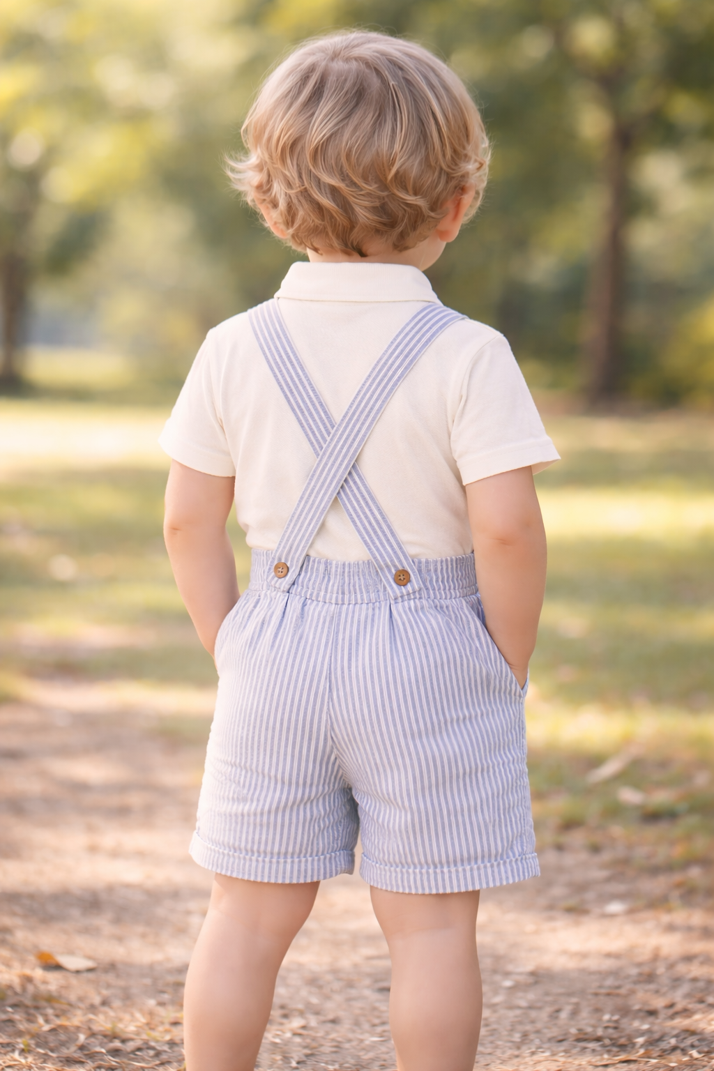 Boys Striped Polo Set