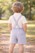 Boys Striped Polo Set