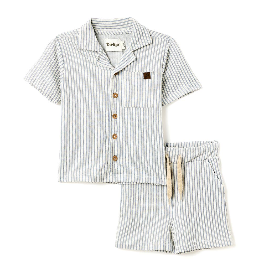 Boys 2Pc Striped Shirt Set