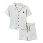 Boys 2Pc Striped Shirt Set