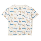 Boys 2 Pc Set ?Safari Adventure? Henley Tee & Blue Cargo Jogger Set