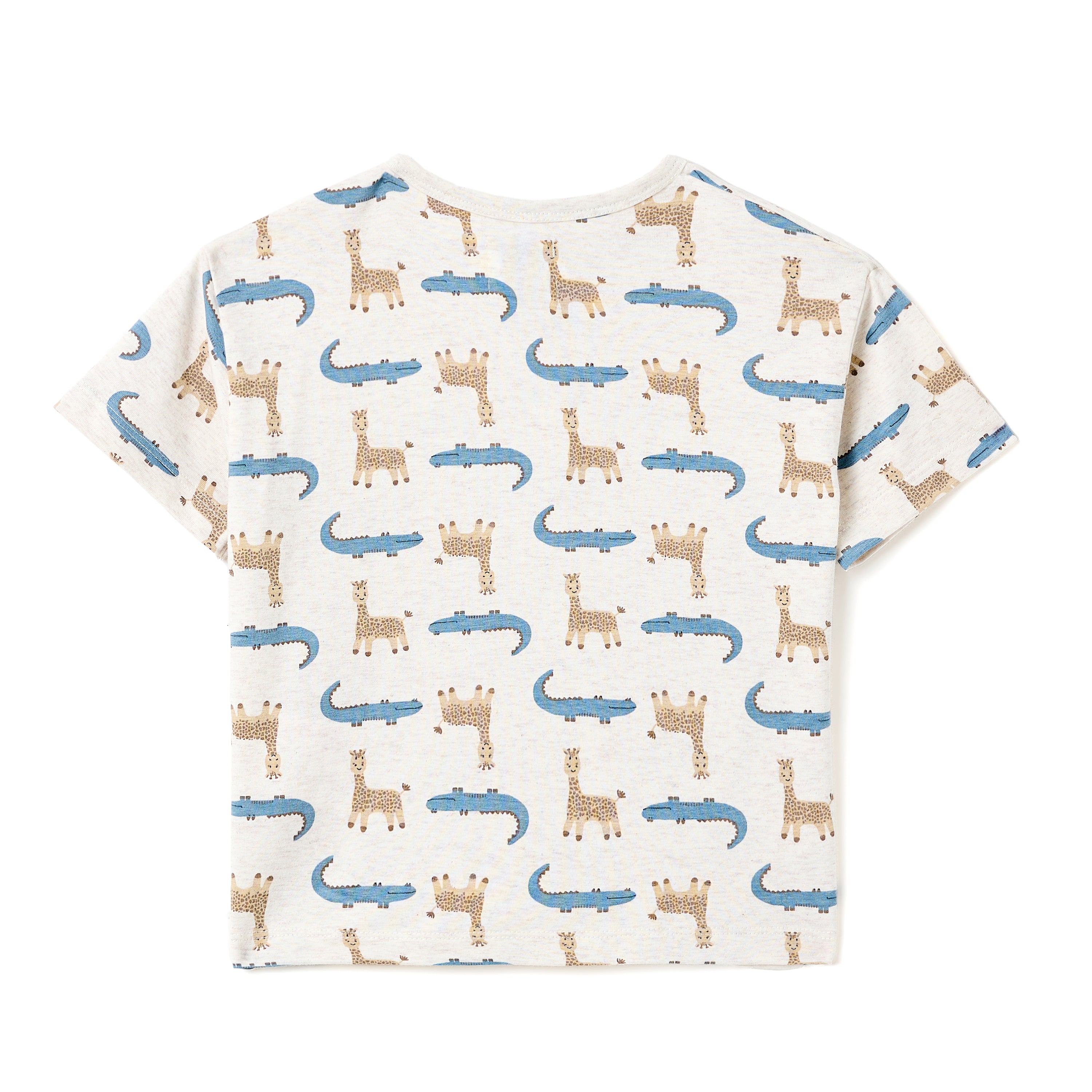 Boys 2 Pc Set ?Safari Adventure? Henley Tee & Blue Cargo Jogger Set
