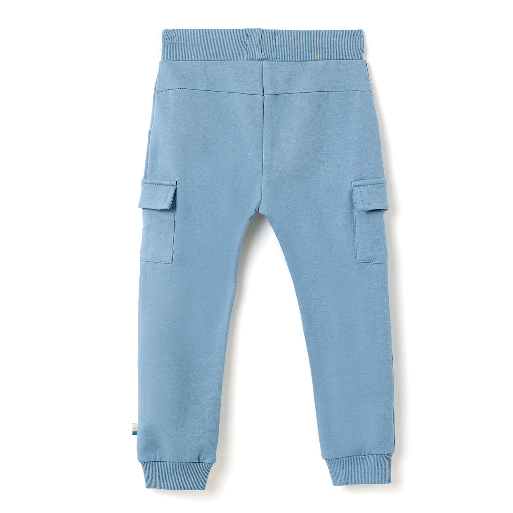 Boys 2 Pc Set ?Safari Adventure? Henley Tee & Blue Cargo Jogger Set