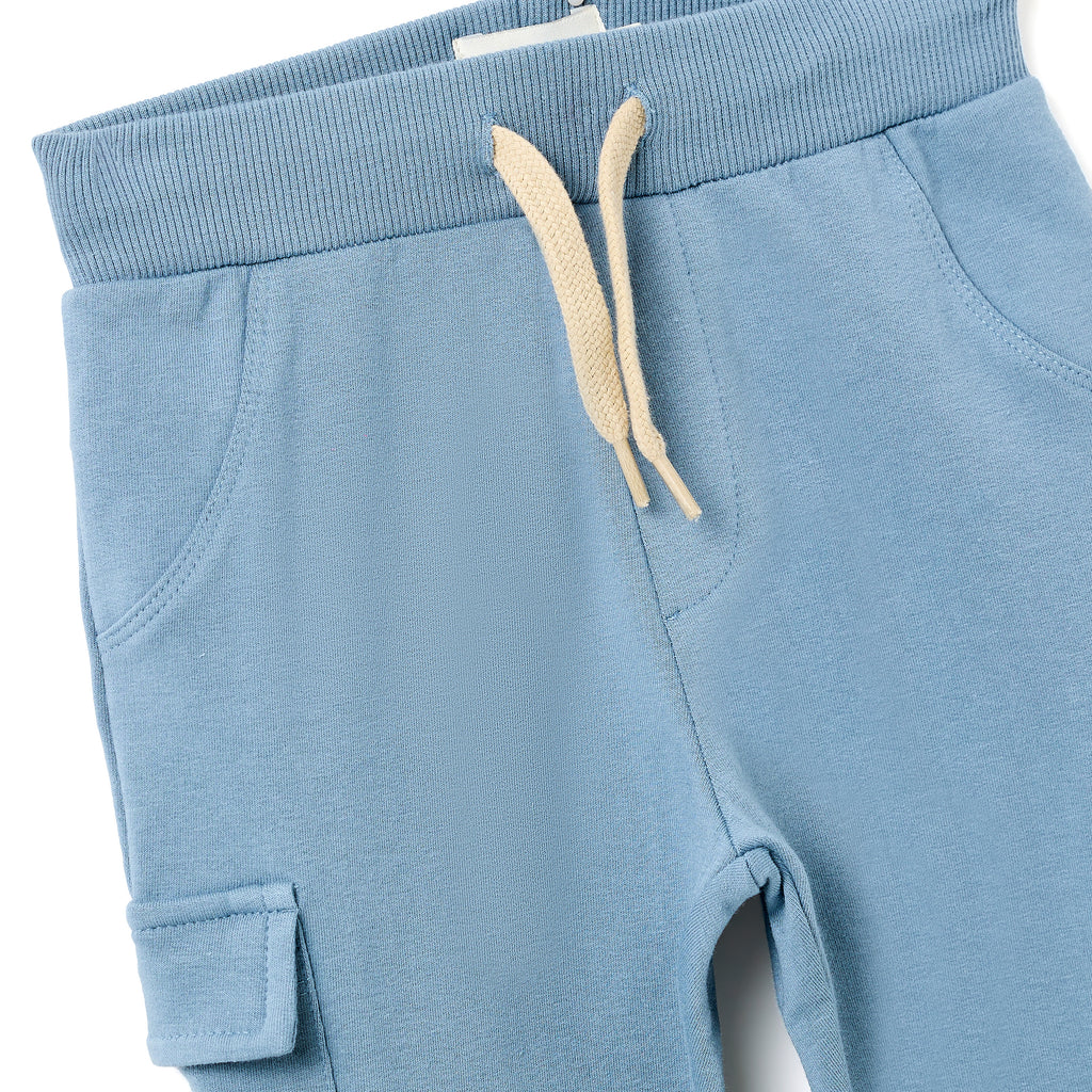 Boys 2 Pc Set ?Safari Adventure? Henley Tee & Blue Cargo Jogger Set