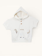 ?Cozy Dino? Hooded Tee & Striped Shorts Baby Set