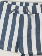 ?Cozy Dino? Hooded Tee & Striped Shorts Baby Set