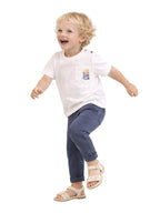 Boys 2 Pc Set ?Sunshine Surf Club? Graphic Tee & Moto-Pocket Joggers Set