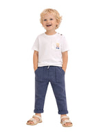 Boys 2 Pc Set ?Sunshine Surf Club? Graphic Tee & Moto-Pocket Joggers Set