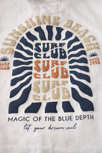 Boys 2 Pc Set ?Sunshine Surf Club? Graphic Tee & Moto-Pocket Joggers Set
