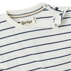 Boys 2 Pc Set ?Little Angler? Striped Anglerfish Tee & Pocketed Shorts Set