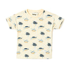 Boys 2 Pc Set ?Turtle Surf? All-Over Print Tee & Pocket-Shorts Set
