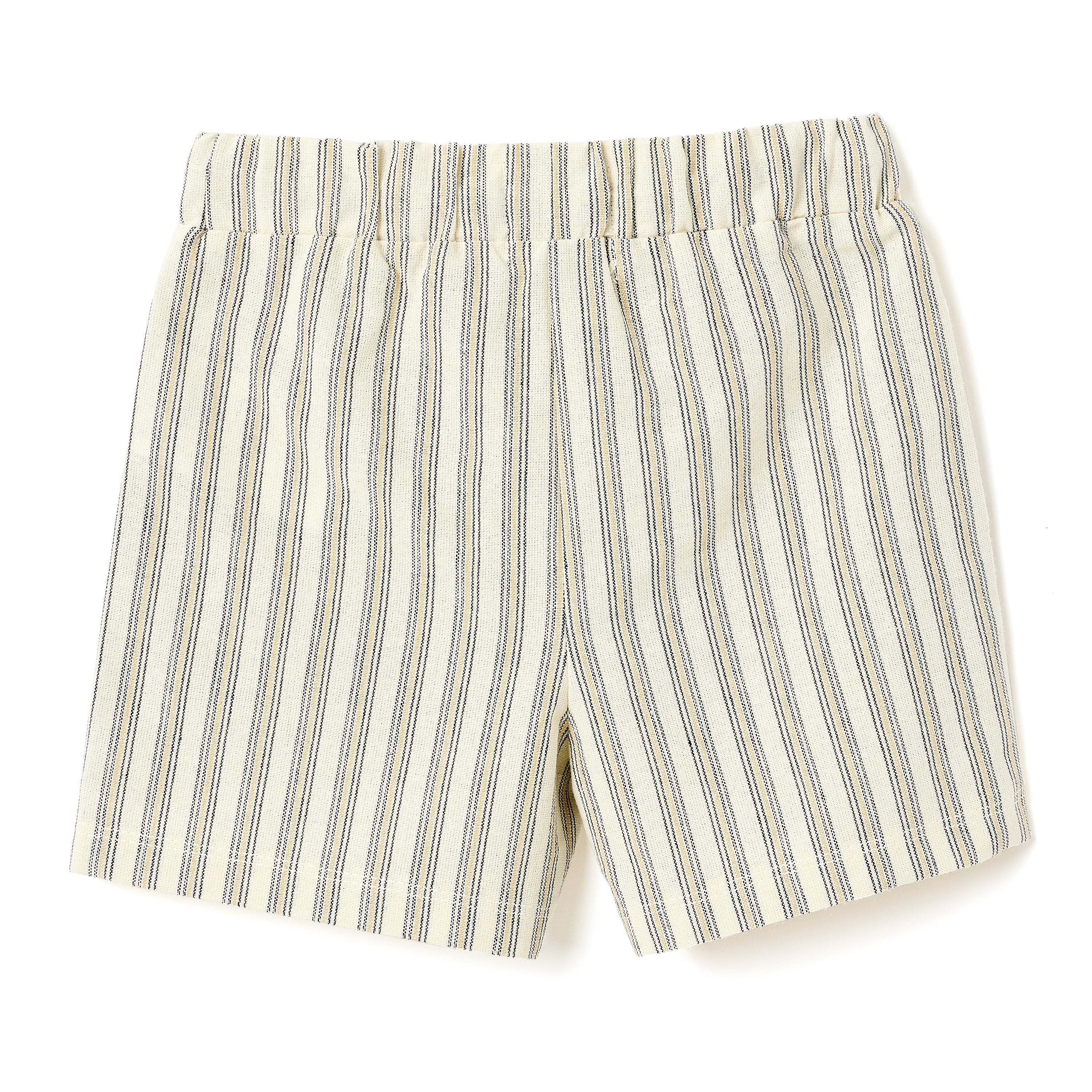 Boys 2 Pc Set ?Coastal Stripe? Collared Button-Front Shirt & Draw-Waist Shorts Set