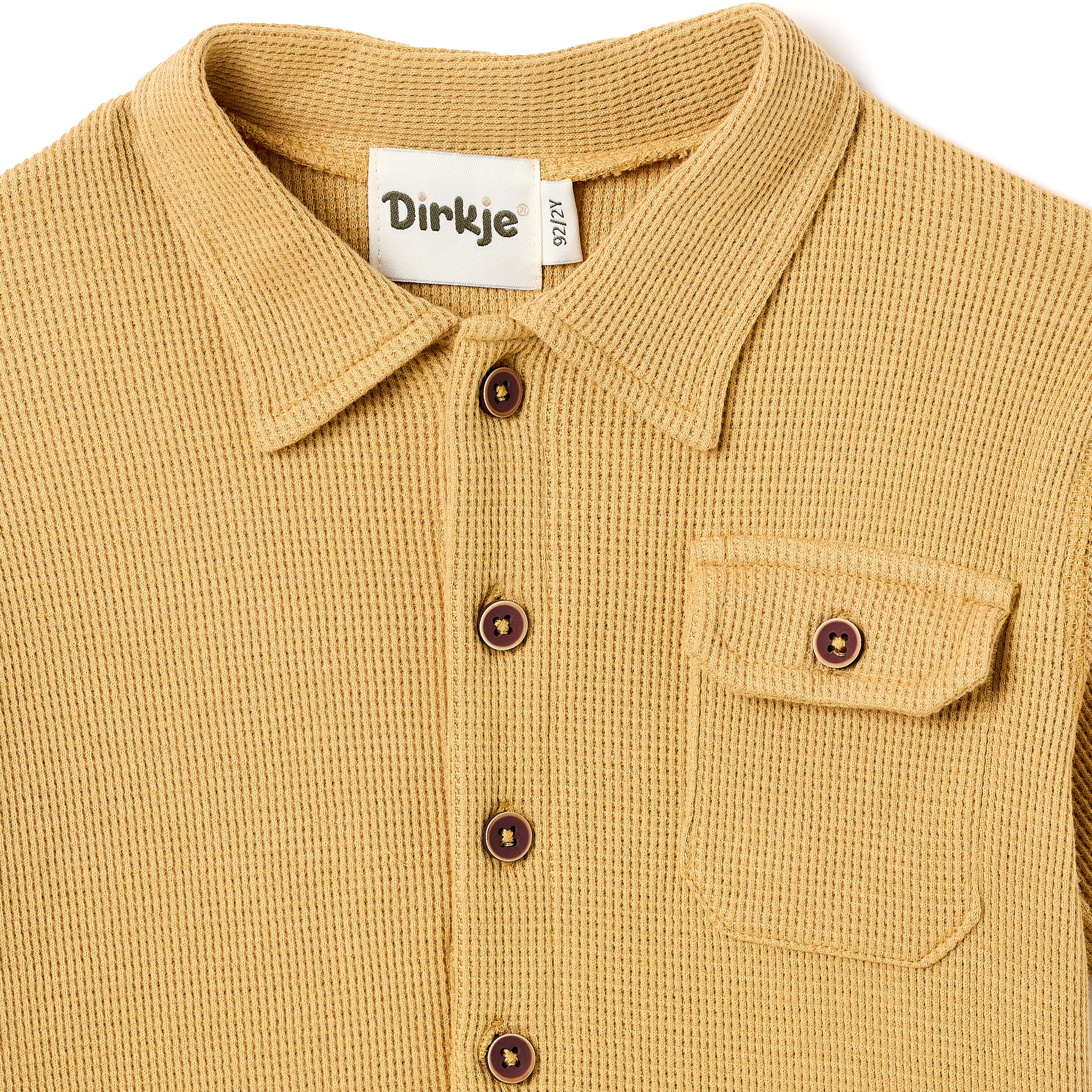Boys 2 Pc Set ?Sunlit Waffle? Collared Shirt & Roll-Cuff Shorts Set