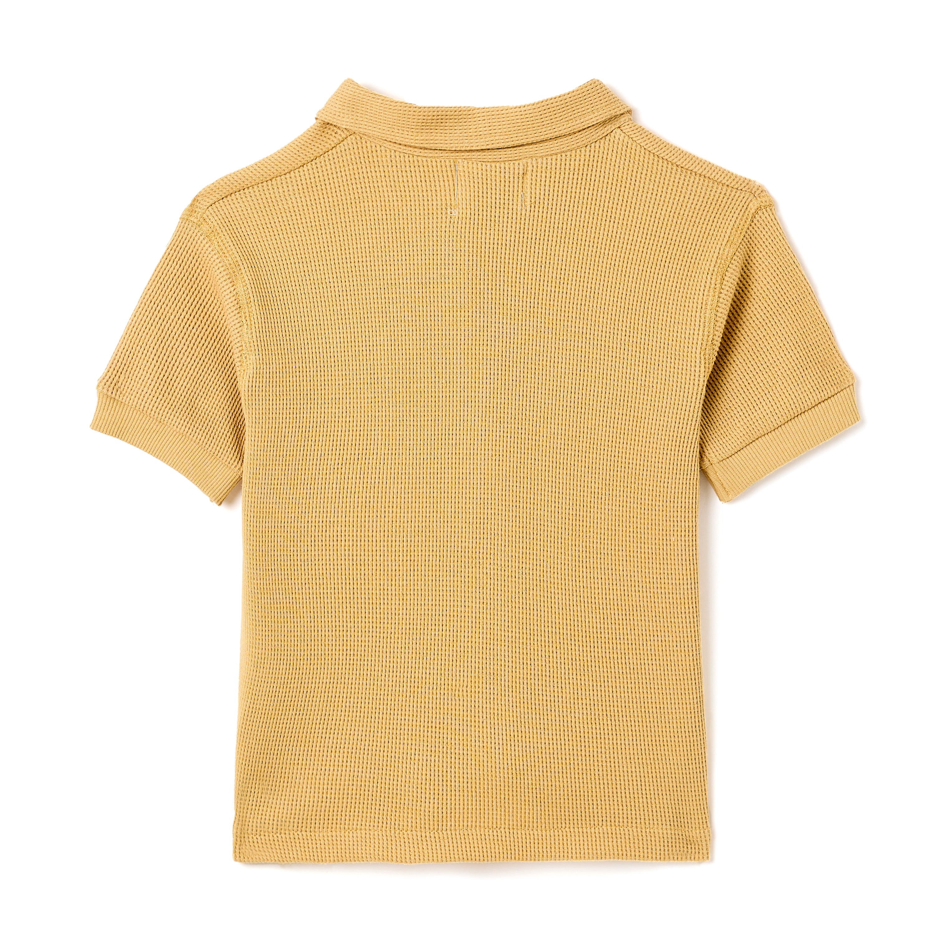 Boys 2 Pc Set ?Sunlit Waffle? Collared Shirt & Roll-Cuff Shorts Set