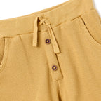 Boys 2 Pc Set ?Sunlit Waffle? Collared Shirt & Roll-Cuff Shorts Set
