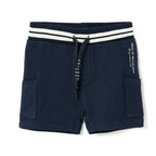 Boys 2 Pc Set ?Tropical Wheels? Cotton Tee & Striped-Waistband Shorts Set