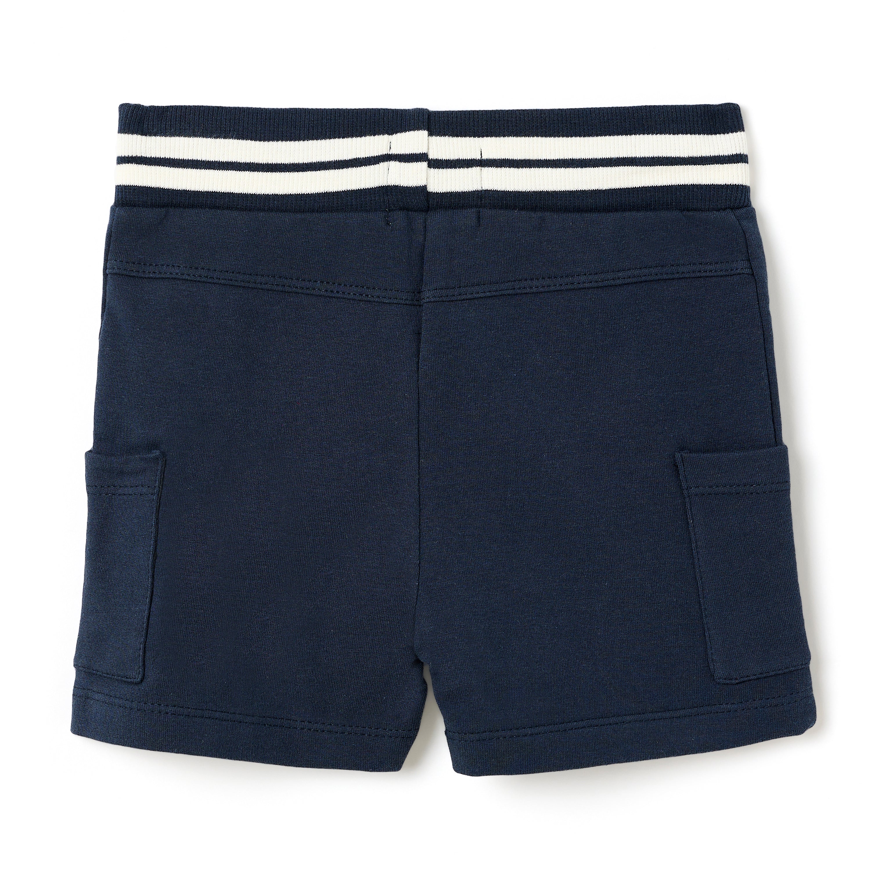 Boys 2 Pc Set ?Tropical Wheels? Cotton Tee & Striped-Waistband Shorts Set