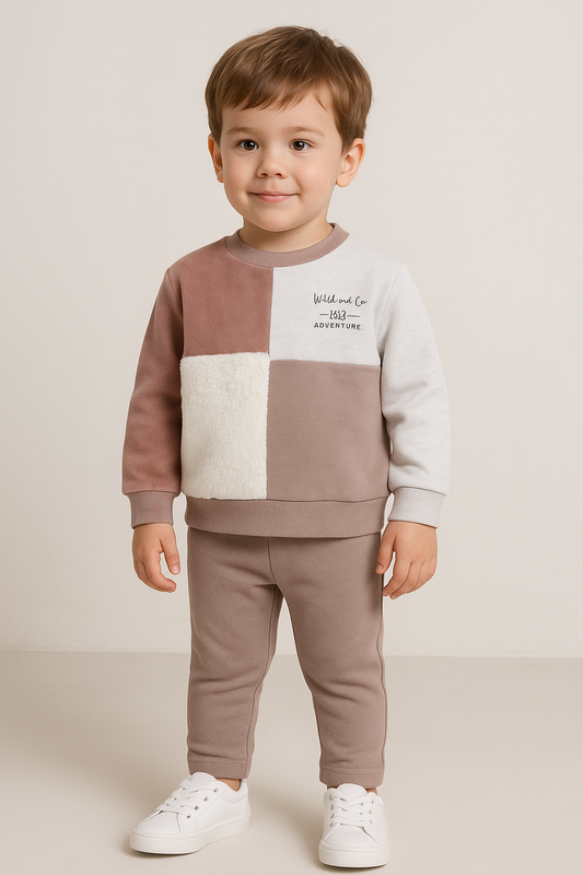 Dirkje Baby Boys Adventure Panel Fleece Set