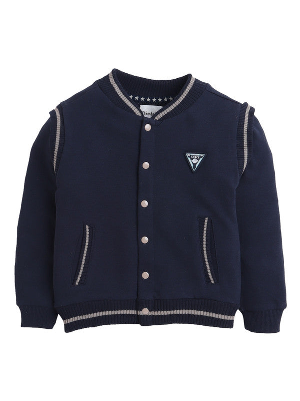 Boys Space Club Varsity Fleece Jacket – Navy