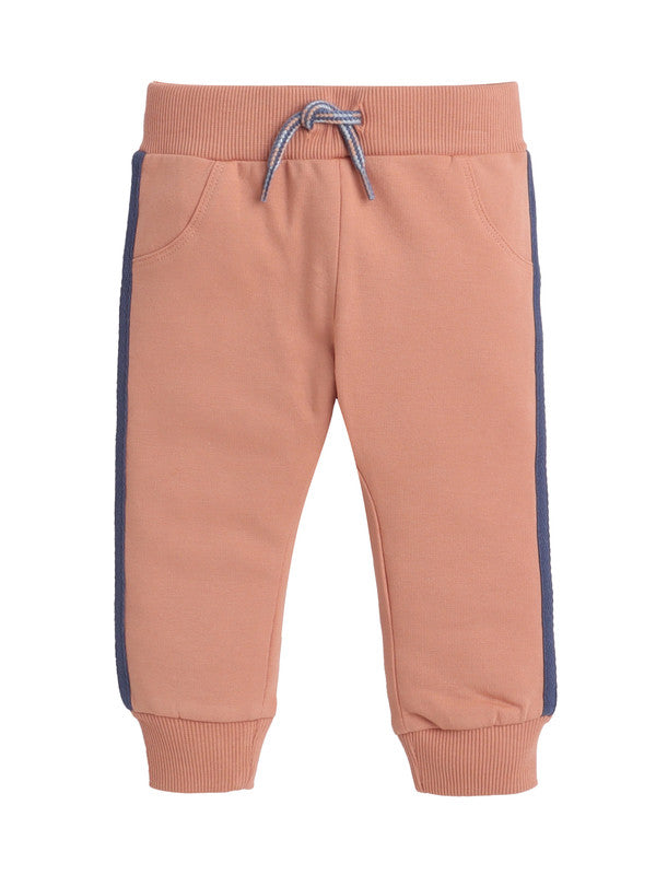 Boys Courage Fleece Tracksuit – Navy & Orange 2-Piece Set