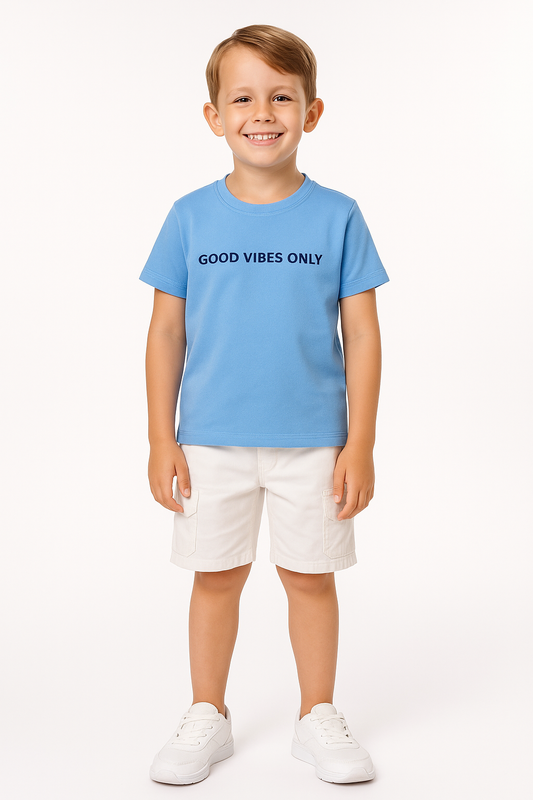 Boys "Good Vibes Only" Cotton T-Shirt (2Y–9Y)