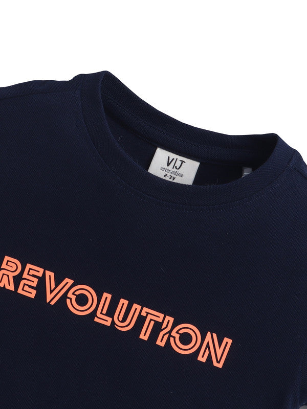 Junior Boys Navy "Revolution" T-Shirt (2Y–9Y)