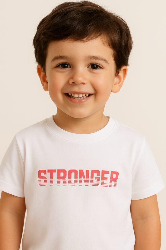 Junior Boys Slogan Print Cotton T-Shirt - White