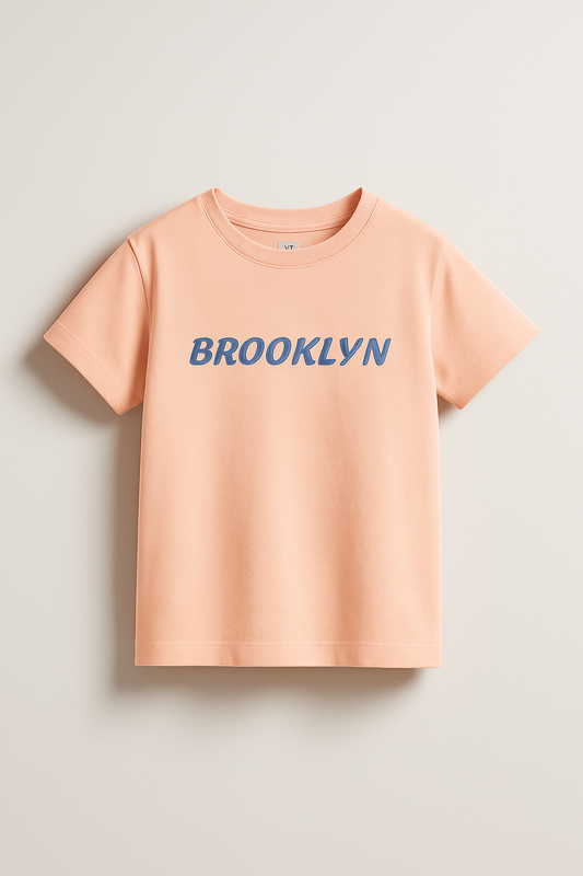 Junior Boys Pack of 2  Slogan Print Cotton T-Shirt - White and Peach