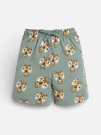 Boys Giraffe Print Cotton Pajama Set “ T-Shirt & Shorts Nightwear