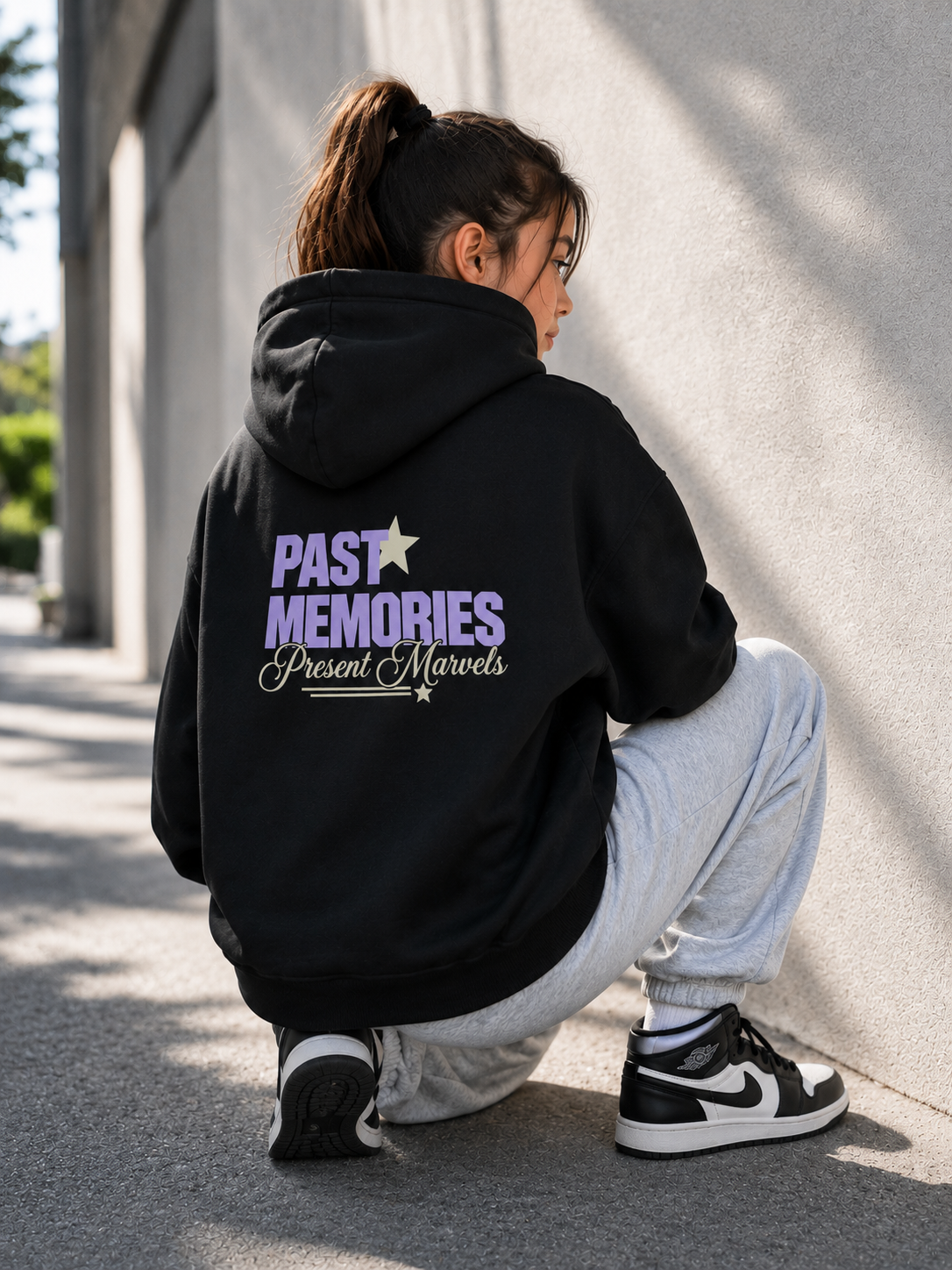 Girls Front and Back Design Sweatshirt Hoodie Top