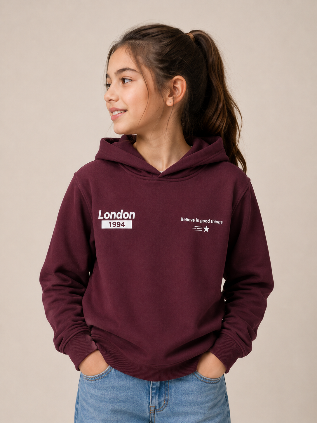 "London" Front and Back Graphic Sweatshirt Hoodie