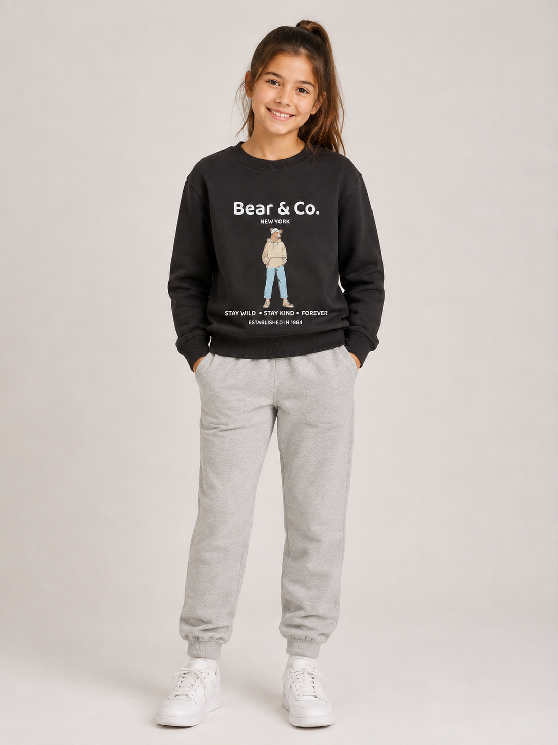 Girls Graphic Print Pullover Top