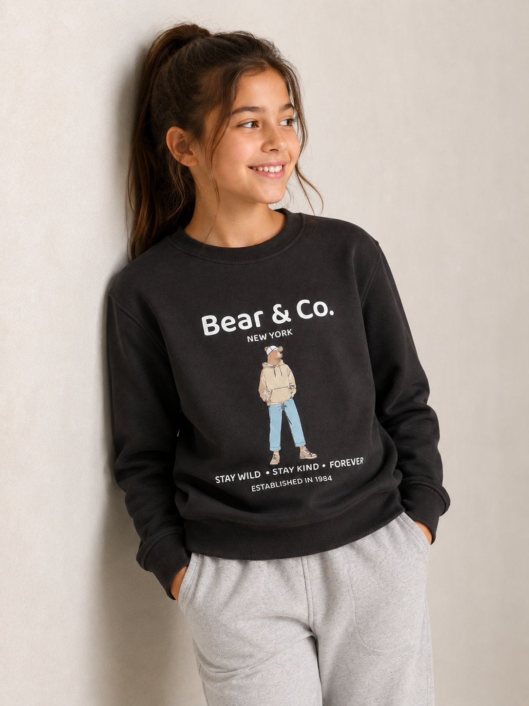 Girls Graphic Print Pullover Top