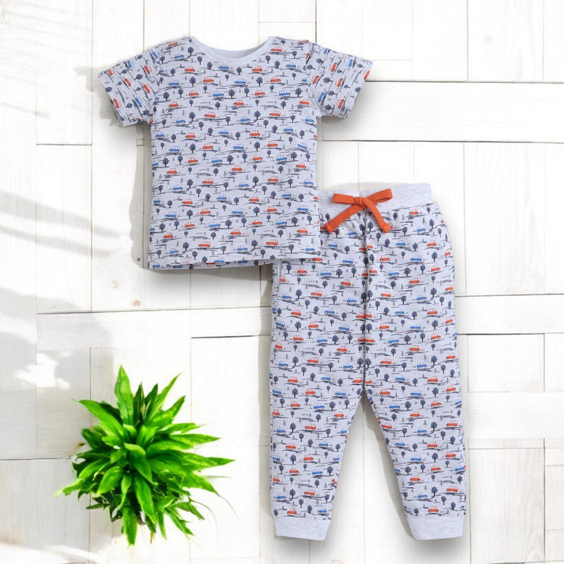 Victor and Jane - All-Over Printed T-shirt and Pyjama Set